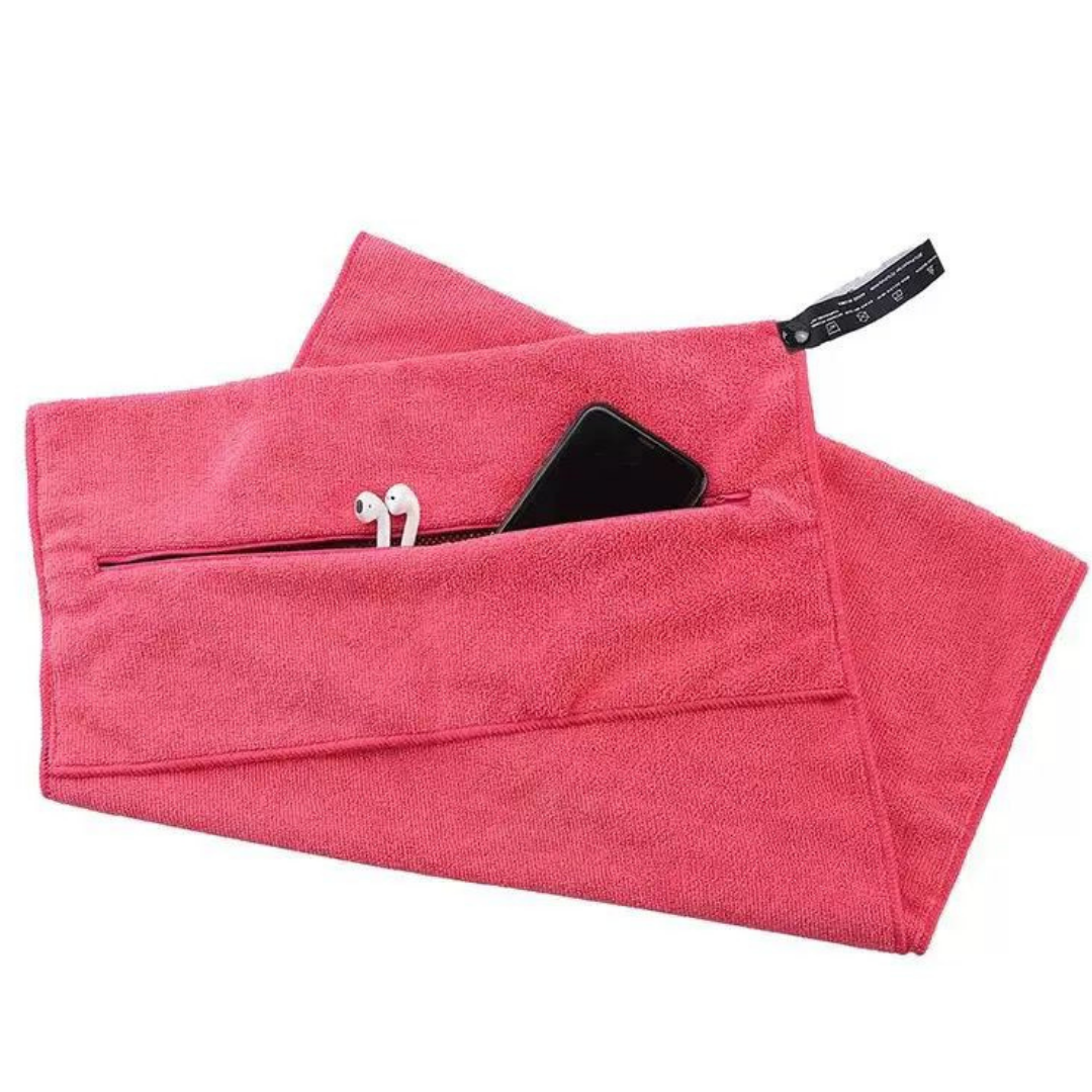 CEP TASARIMLI MİKROFİBER SPORCU HAVLUSU