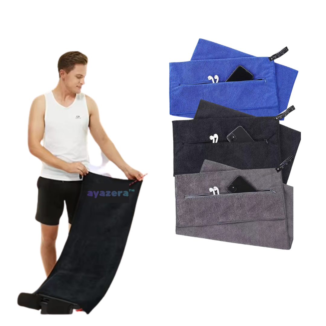 CEP TASARIMLI MİKROFİBER SPORCU HAVLUSU