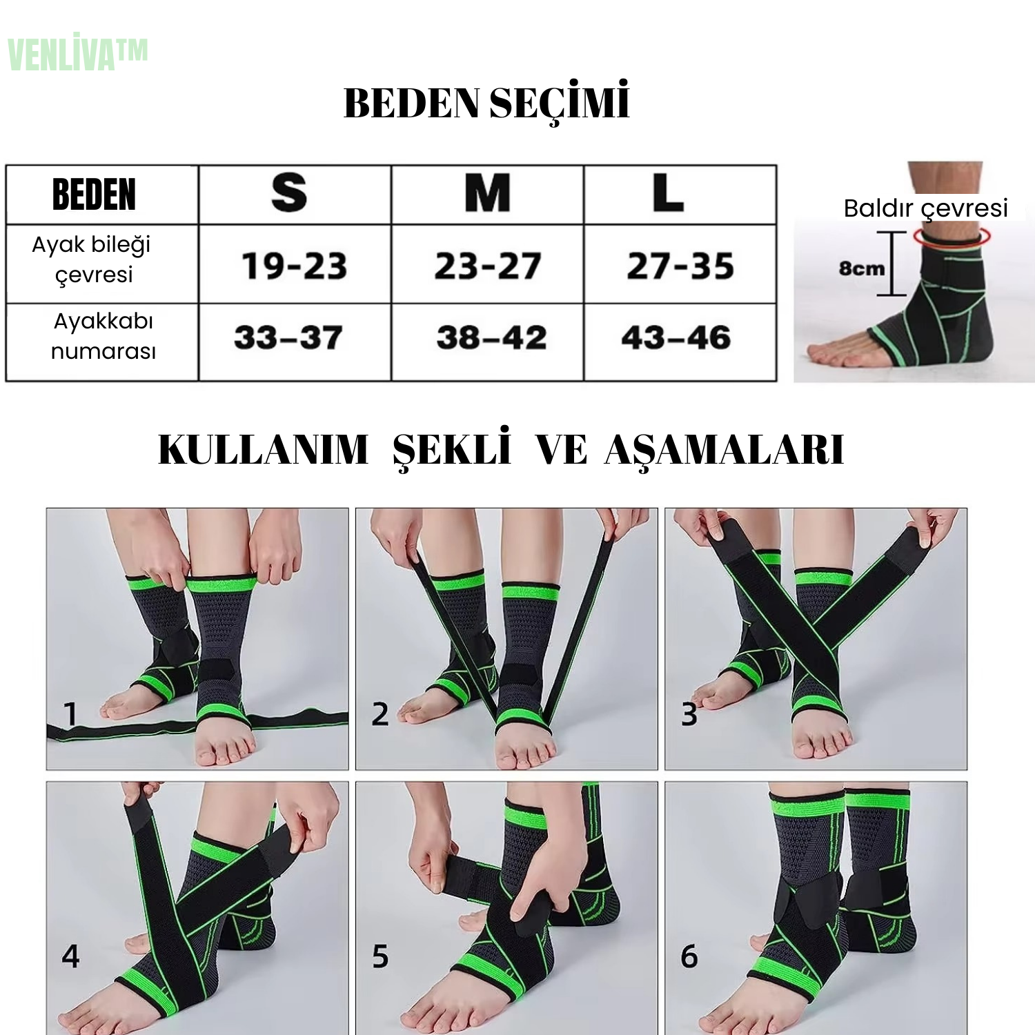 AYAK BİLEĞİ DESTEKLİ ORTOPEDİK BANDAJ